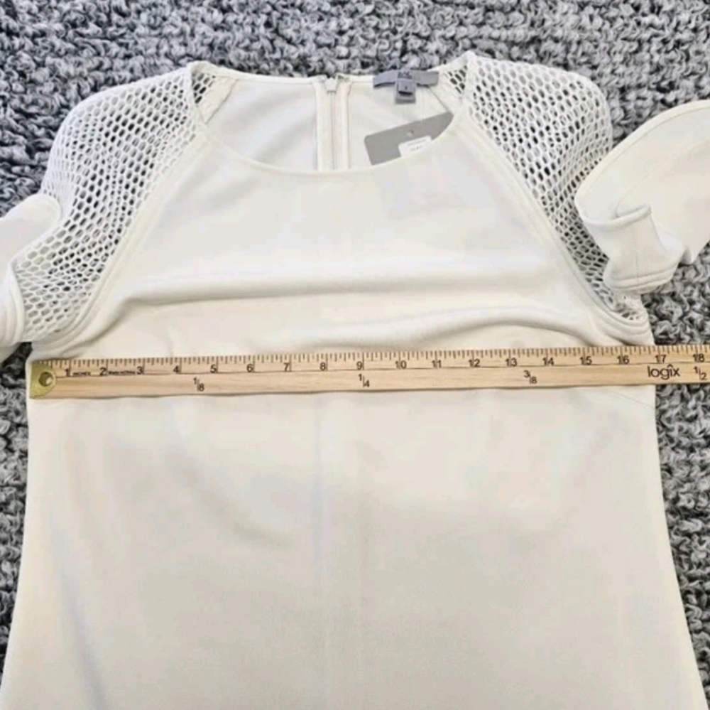 Zac Posen Off White Mini Dress US 2 XS Short Sleeve Graduation Prom Bachelorette - Picture 9 of 15